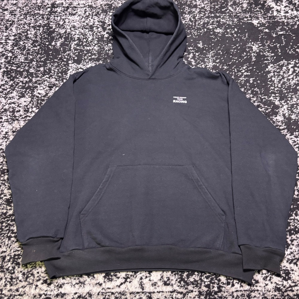 Period Correct Team Racing Hoodie Mens XL Black Graphic Pullover Streetwear